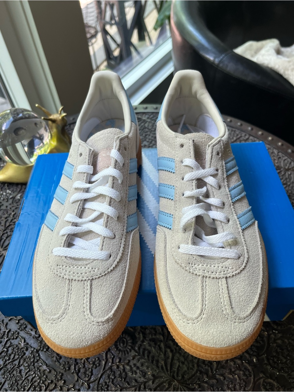 ADIDAS HANDBALL SPEZIAL SNEAKERS ALUMINUM SKY 38 2/3 7 US - Picture 3 of 9